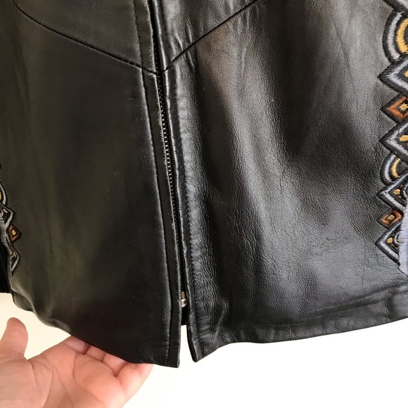 Bob Mackie | Embroidered Leather Jacket - Picture 3 of 7